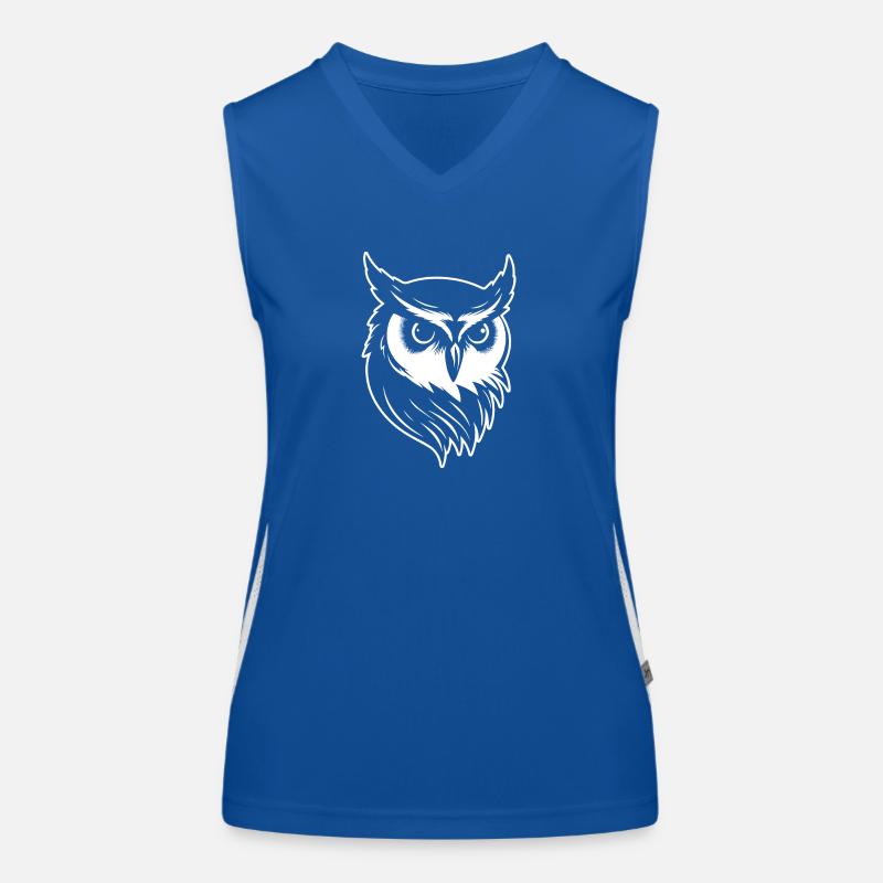 Eule Eulen Vogel Vögel Funktionelles Kontrast-Tank Top für Frauen