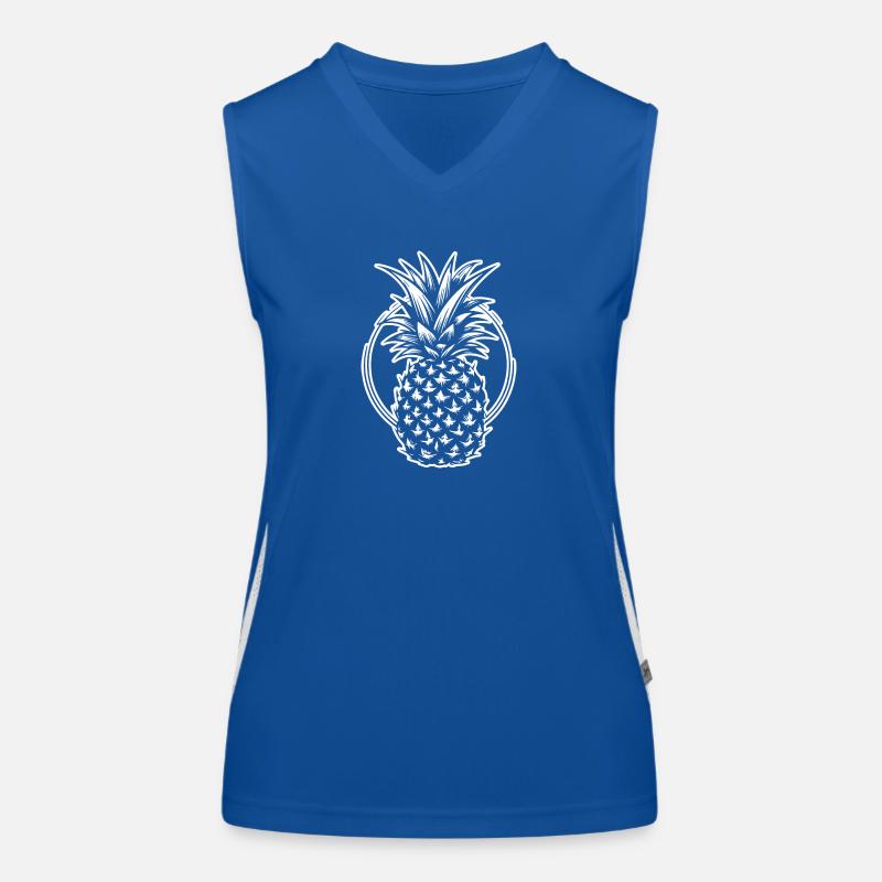 Ananas Funktionelles Kontrast-Tank Top für Frauen