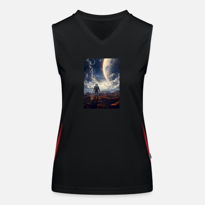 Astronaut in space Women's Functional Contrast Tank Top