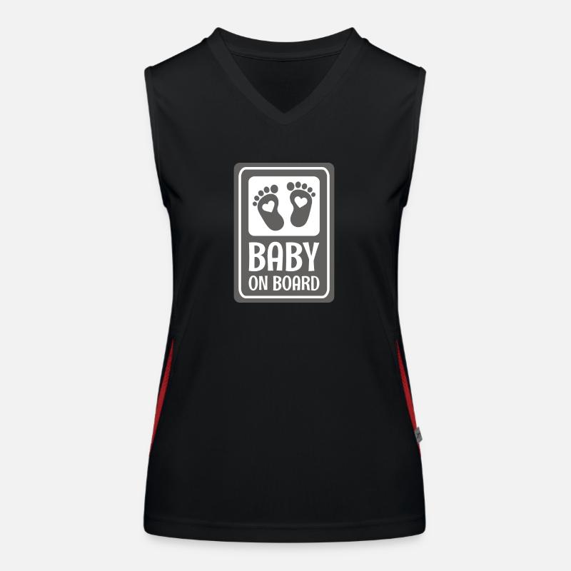 Baby on board Women's Functional Contrast Tank Top