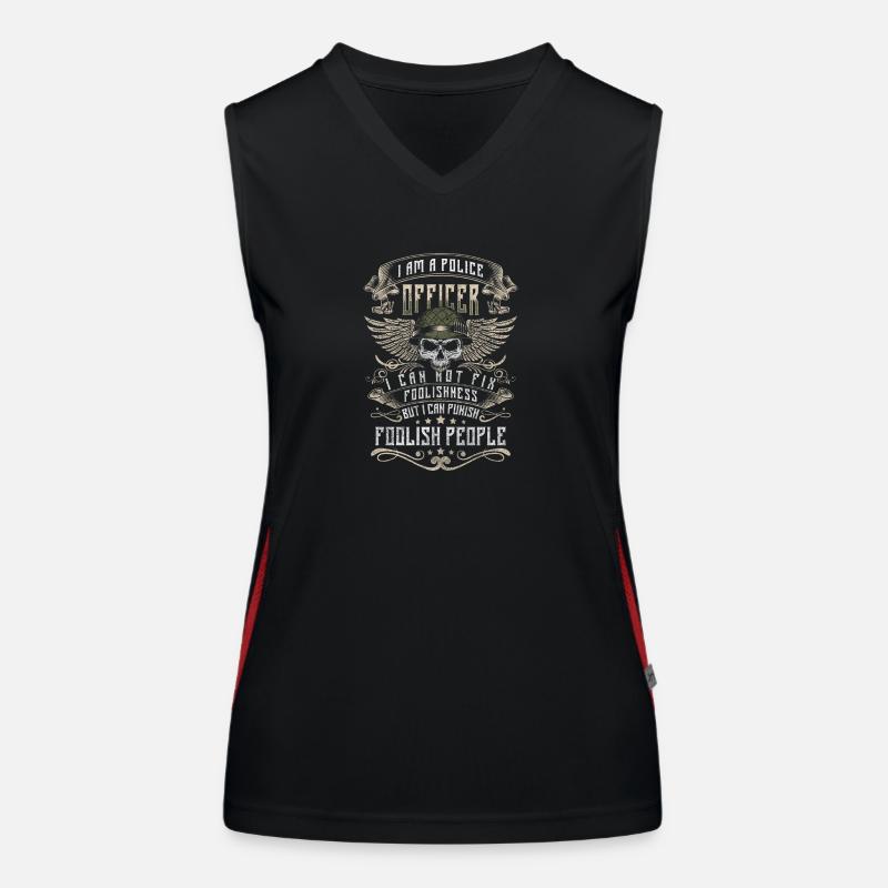 Policewoman Blue Light Thief Women's Functional Contrast Tank Top