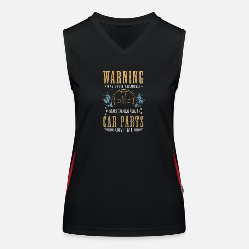 Car mechanic, workshop, tool, mechanic Women's Functional Contrast Tank Top