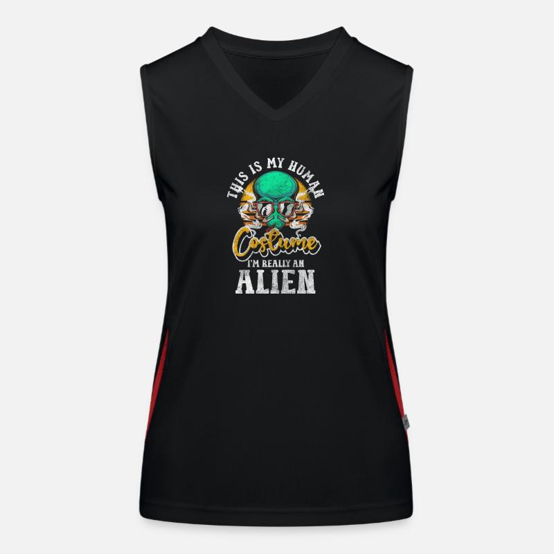 UFO Earthling Astronaut Women's Functional Contrast Tank Top