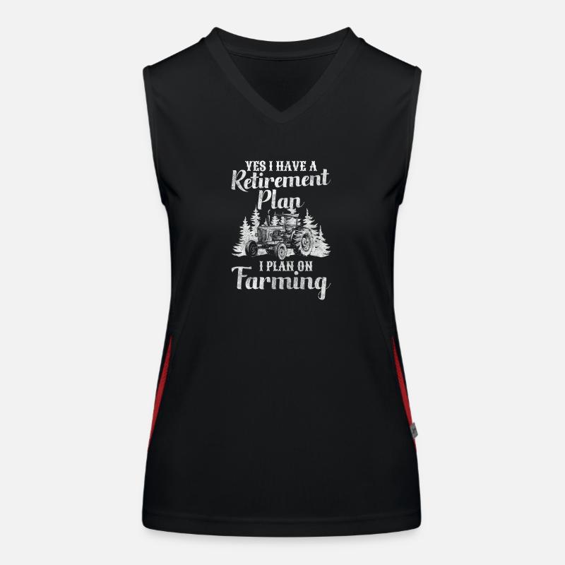 Farmer Profession Pitchfork Protest Women's Functional Contrast Tank Top