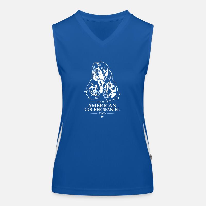 American Cocker Spaniel Dad Hunde Wilsigns Funktionelles Kontrast-Tank Top für Frauen