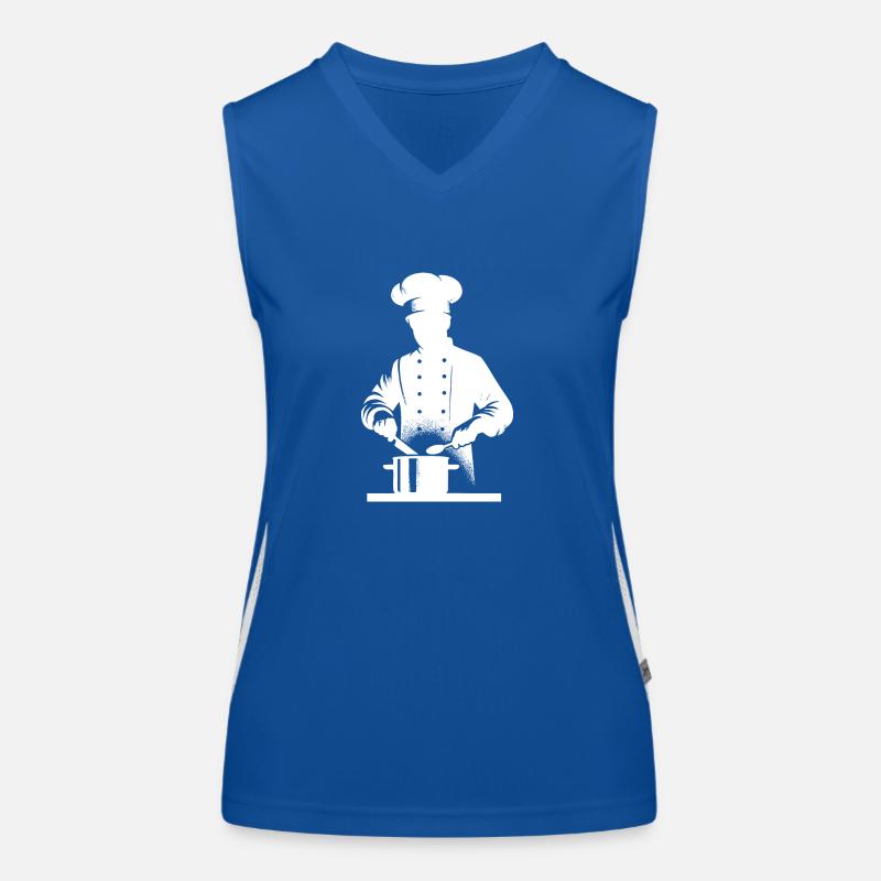 Chef de cuisine et Portrait de Silhouette de cuisinier à domicile Débardeur respirant contrasté Femme