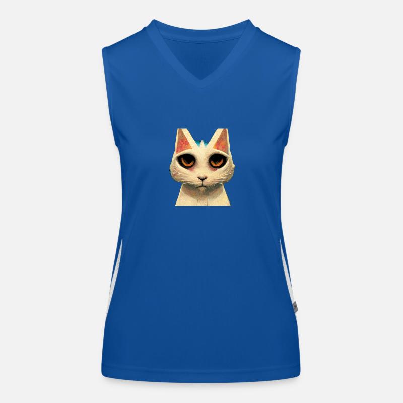 Braune Katze Funktionelles Kontrast-Tank Top für Frauen