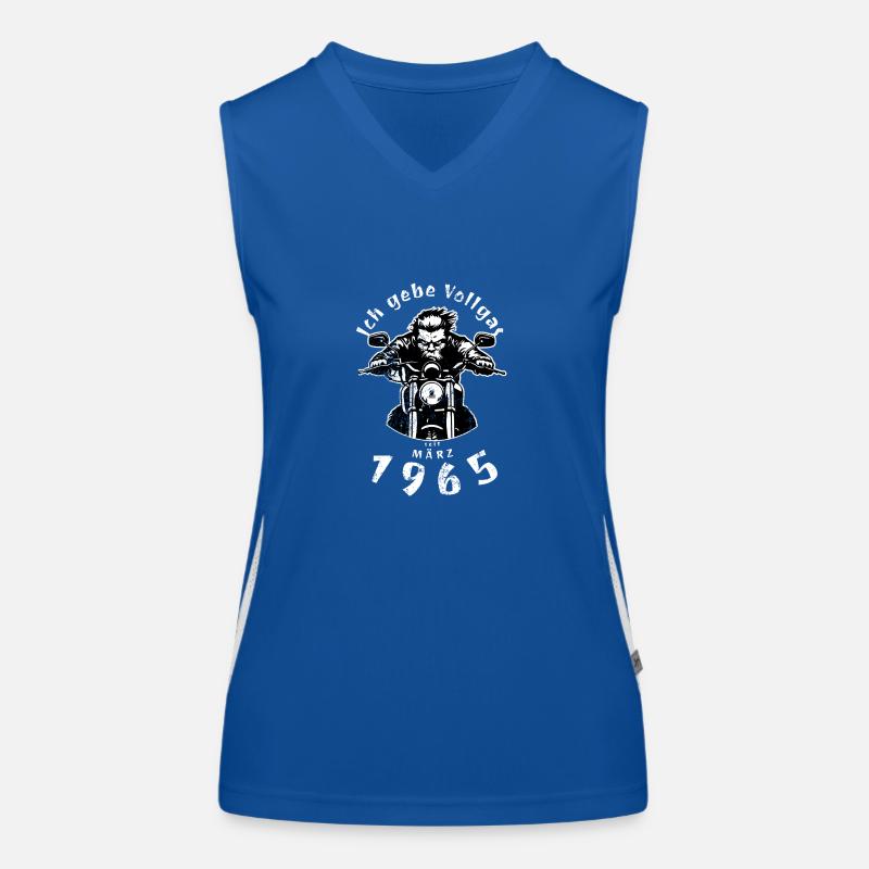60. Geburtstag Ich gebe Vollgas seit 03/1965 Funktionelles Kontrast-Tank Top für Frauen