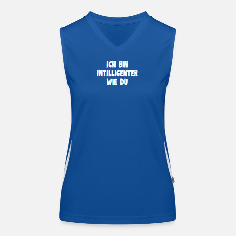 Ich bin intelligenter wie du Funktionelles Kontrast-Tank Top für Frauen