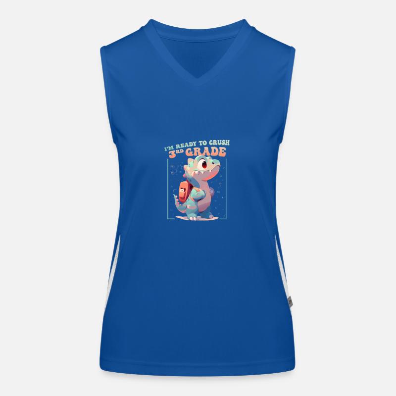 Süße Dinosaurier Kinder Jungen Mädchen - Ich bin bereit Zu Funktionelles Kontrast-Tank Top für Frauen