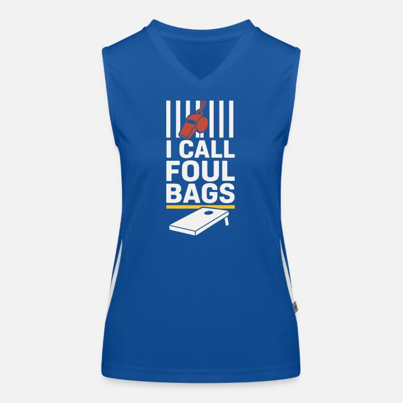 Cornhole Refere Offizielles Schiedsrichter Funktionelles Kontrast-Tank Top für Frauen