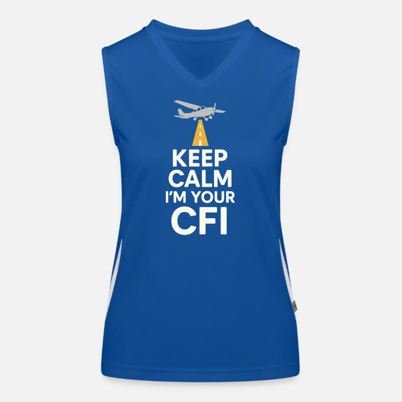 Flight Instructor Cfi Pilot Aviation Instructor Women's Functional Contrast Tank Top