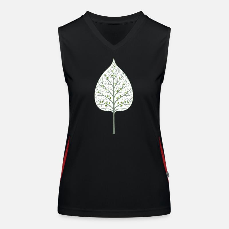 Arbre caché dans la feuille Débardeur respirant contrasté Femme