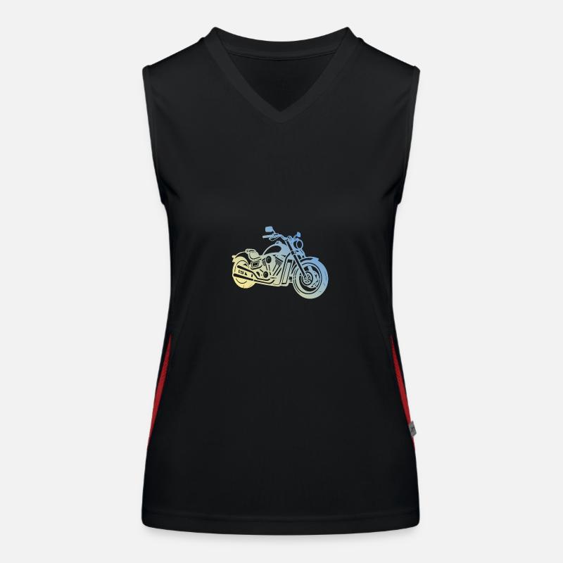 Motorcycle Biker Women's Functional Contrast Tank Top