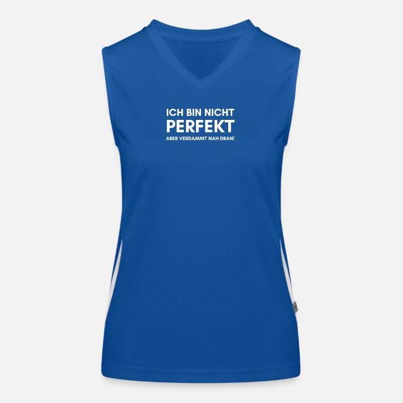 Ich bin nicht perfekt aber verdammt nah dran! Funktionelles Kontrast-Tank Top für Frauen