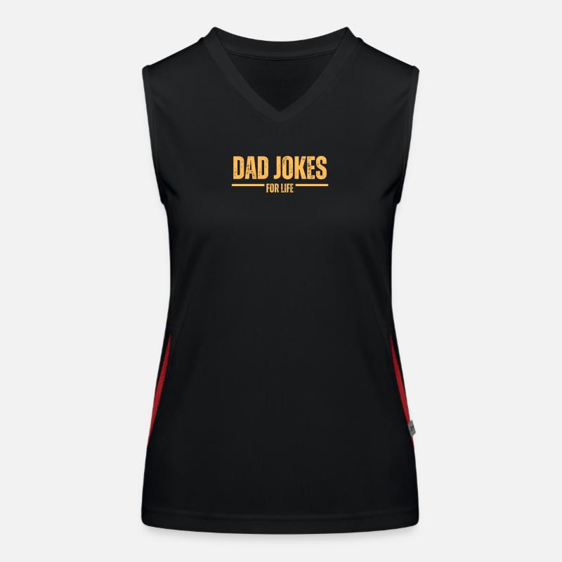 Dad Jokes for Life Women's Functional Contrast Tank Top