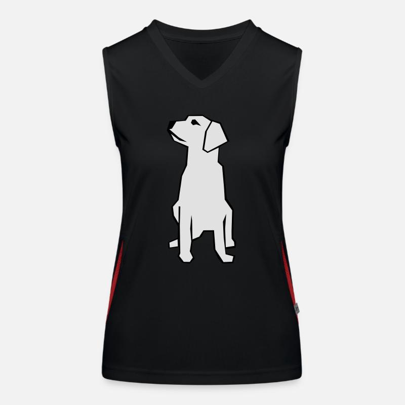 Hund Funktionelles Kontrast-Tank Top für Frauen