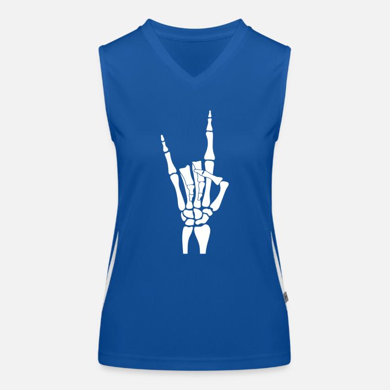 skeleton hand - Halloween Funktionelles Kontrast-Tank Top für Frauen