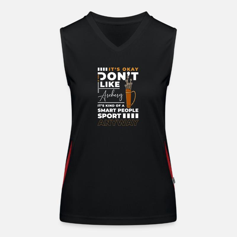 Bogenschießen Bogen Treffer Funktionelles Kontrast-Tank Top für Frauen
