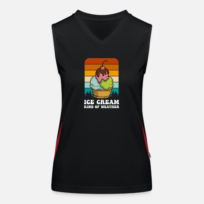 Crème glacée Crème glacée dessert Crème glacée Débardeur respirant contrasté Femme