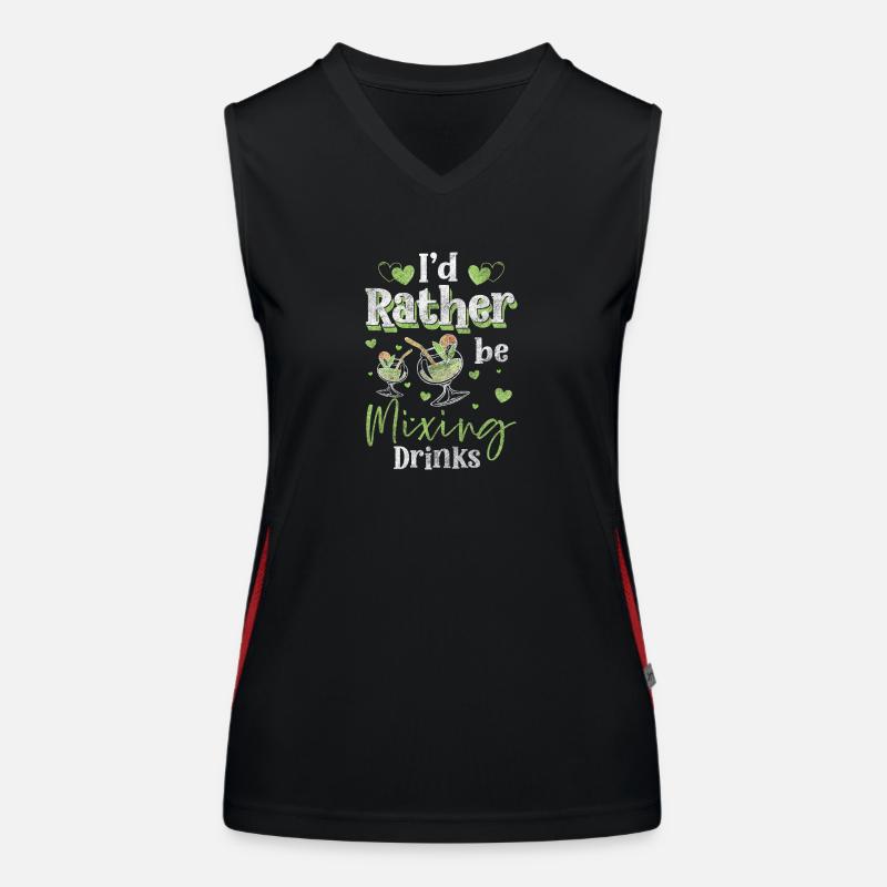 Bartender Beer Holiday Women's Functional Contrast Tank Top