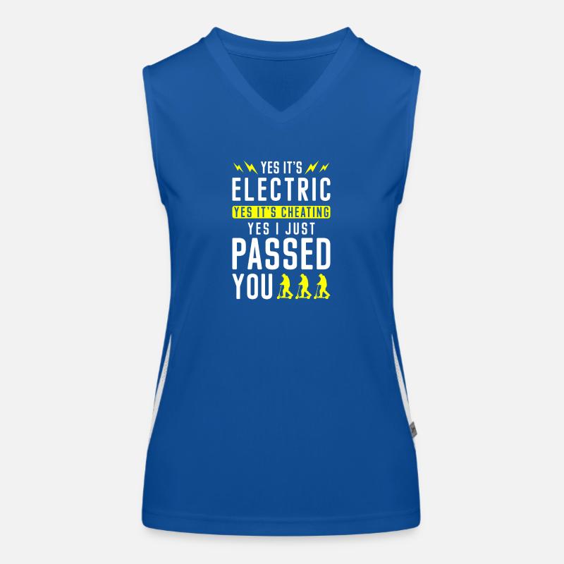 E-Scooter Elektrisch Funktionelles Kontrast-Tank Top für Frauen
