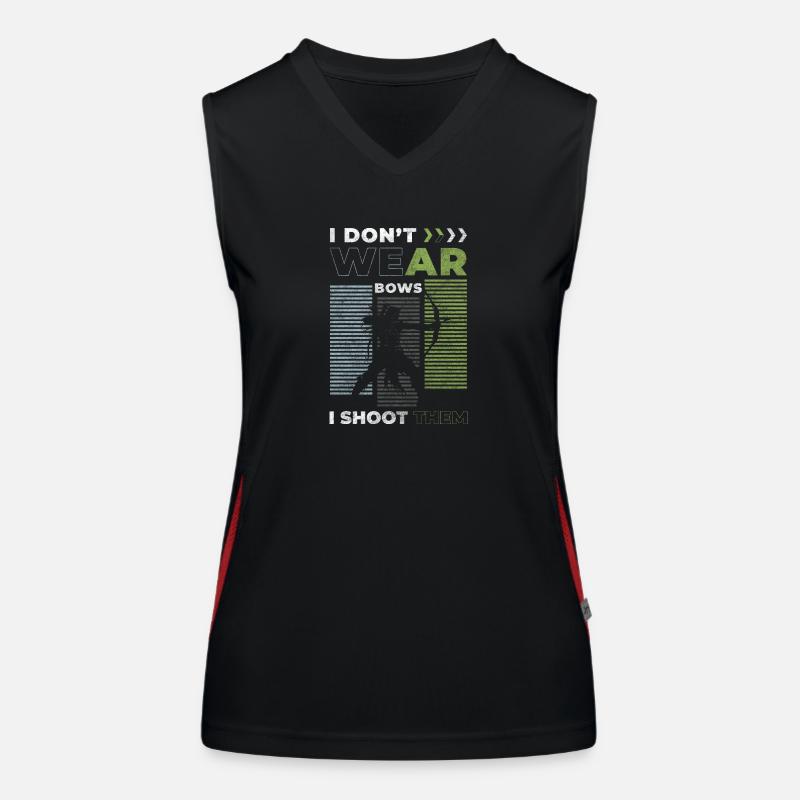 Bogenschütze Freizeit Genauigkeit Bogen Funktionelles Kontrast-Tank Top für Frauen