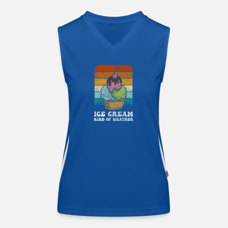 Boule de crème glacée molle Gaufre Crème glacée Débardeur respirant contrasté Femme
