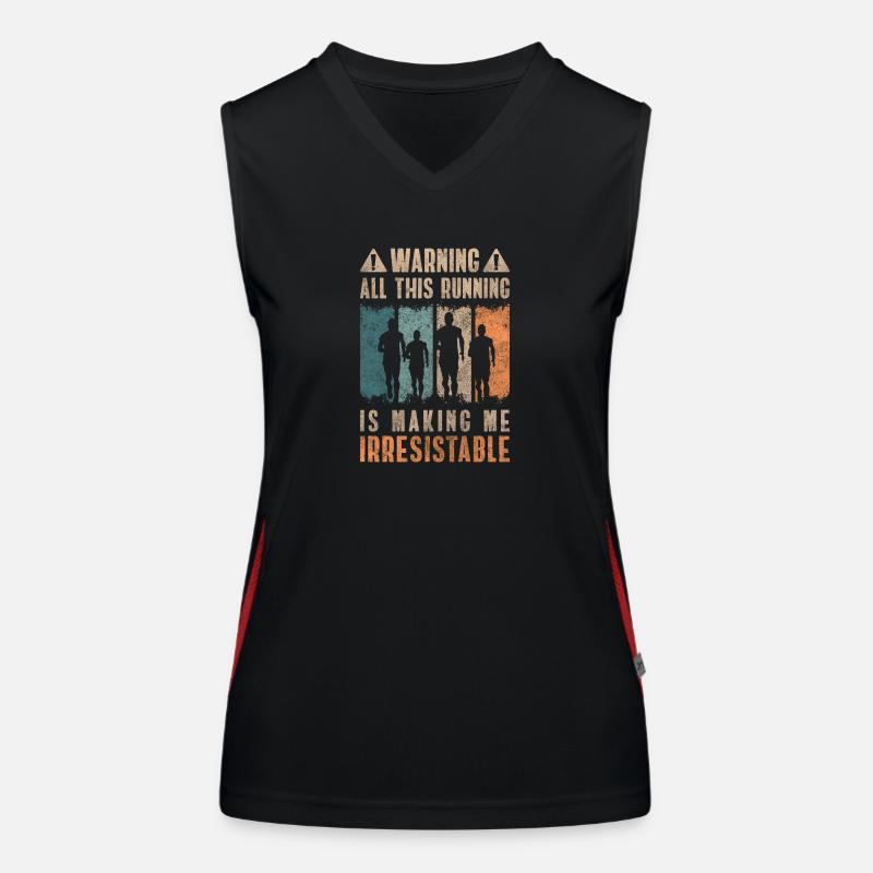 Marathon Sprint Victory Finish Women's Functional Contrast Tank Top