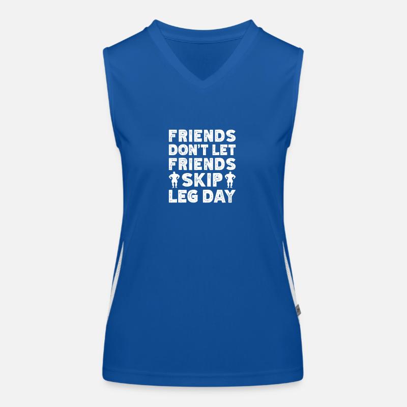 gym mPowerlifting Bodybuilder Don´t Skip Leg Day Funktionelles Kontrast-Tank Top für Frauen