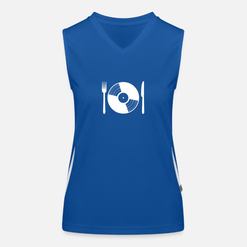 Vinyl Record Gift For DJ Vintage Women's Functional Contrast Tank Top