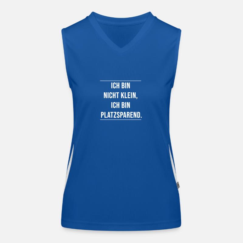 Ich bin nicht klein - ich bin platzsparend Funktionelles Kontrast-Tank Top für Frauen