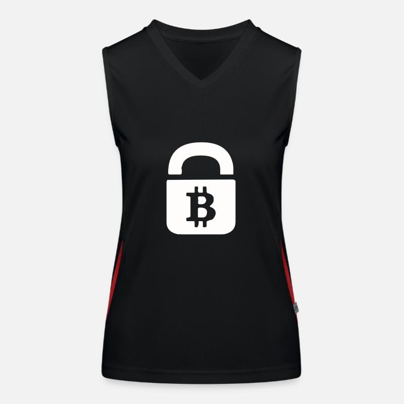 Bitcoin-Block Funktionelles Kontrast-Tank Top für Frauen