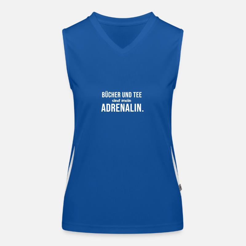 Bücher und Tee sind mein Adrenalin Funktionelles Kontrast-Tank Top für Frauen