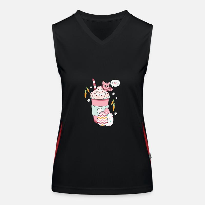 BOW Easter Chibi Cup 02 Women's Functional Contrast Tank Top