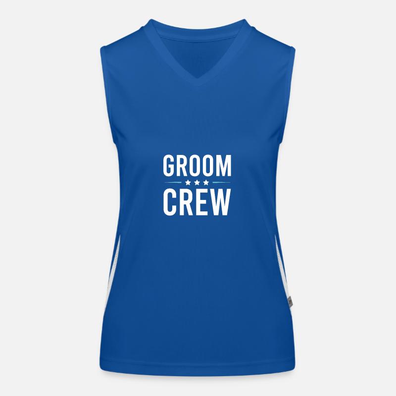 Groom Crew Funktionelles Kontrast-Tank Top für Frauen