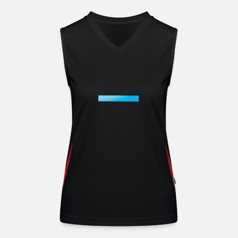 Ice Blue Gradient Bars Women's Functional Contrast Tank Top