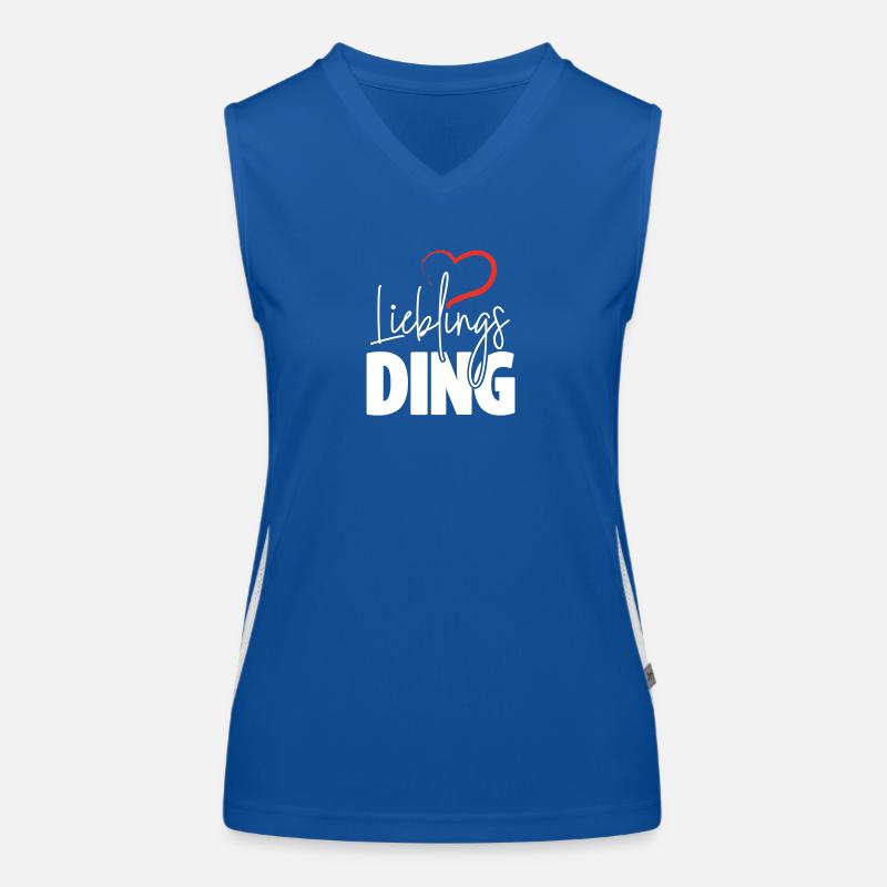 Lieblingsding mit Herz Funktionelles Kontrast-Tank Top für Frauen