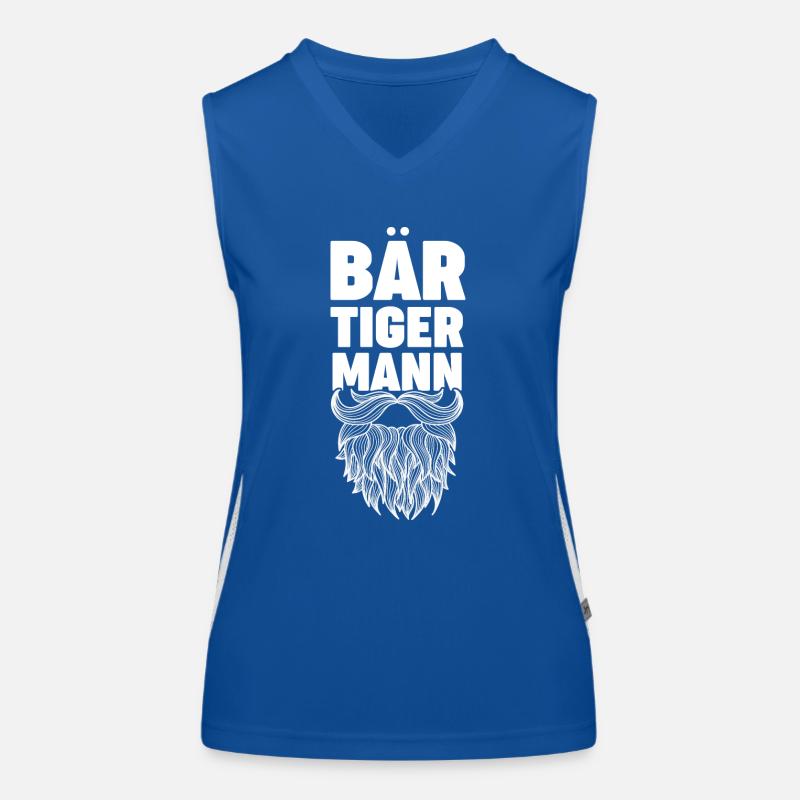 Bärtig Bartträger Schnurrbart Bart Funktionelles Kontrast-Tank Top für Frauen