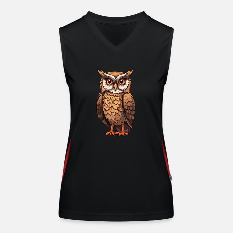 Eule Tier Funktionelles Kontrast-Tank Top für Frauen