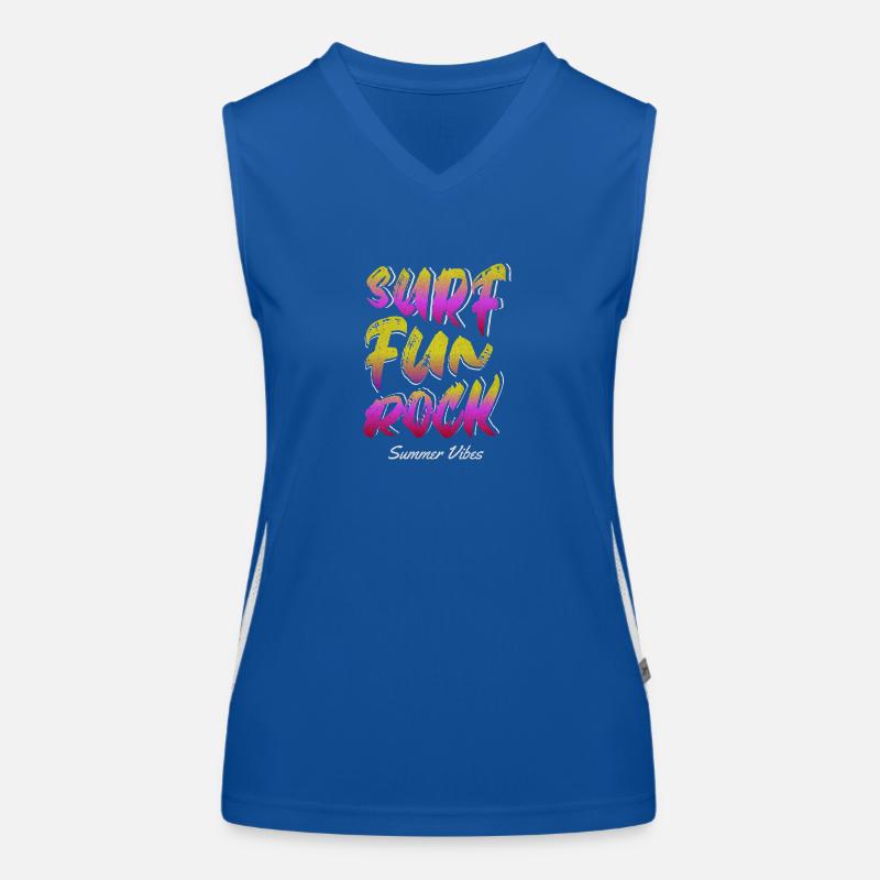 Surf Fun Rock Funktionelles Kontrast-Tank Top für Frauen