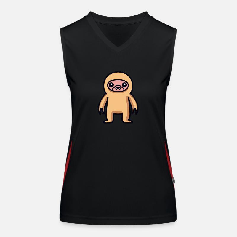 Faultier Halloween Tier Funktionelles Kontrast-Tank Top für Frauen
