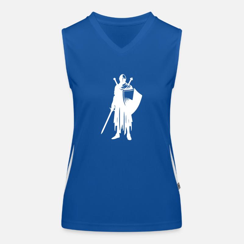 Schwertkrieger Stolzer Ritter Krieger Funktionelles Kontrast-Tank Top für Frauen