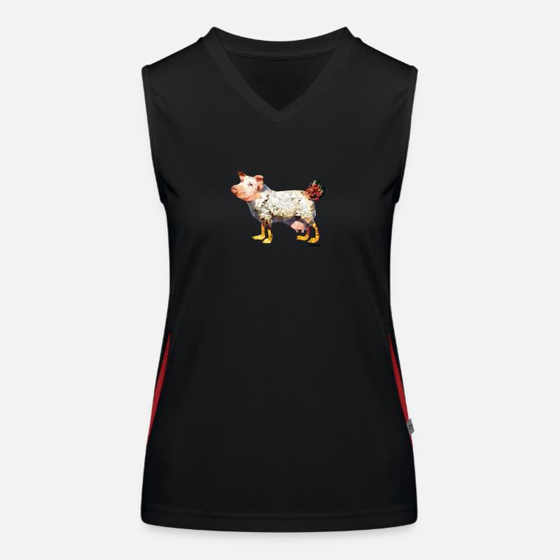 Egg-laying wool milk sow Women's Functional Contrast Tank Top
