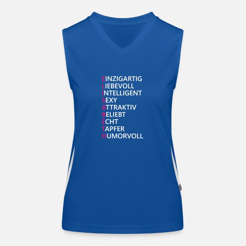 Elisabeth Name Geschenk Funktionelles Kontrast-Tank Top für Frauen