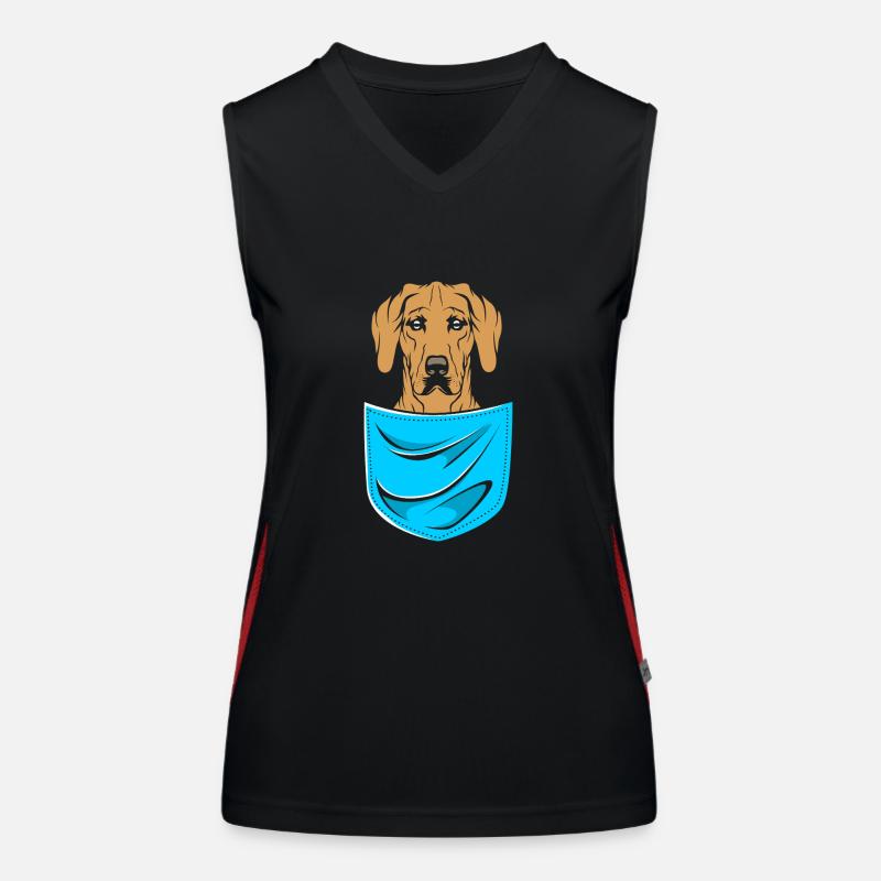 Rhodésian Ridgeback Débardeur respirant contrasté Femme