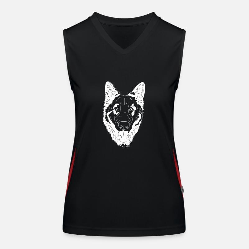 Altdeutscher Schäferhund Funktionelles Kontrast-Tank Top für Frauen