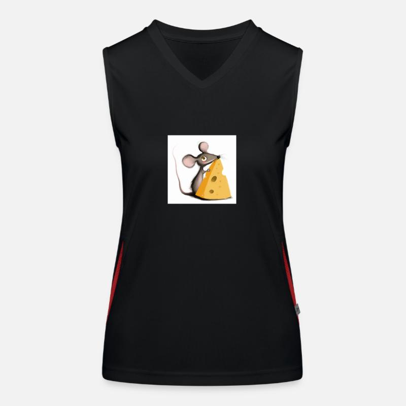 Sweet mouse with cheese Women's Functional Contrast Tank Top