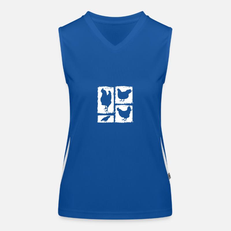 Hühner Henne Funktionelles Kontrast-Tank Top für Frauen