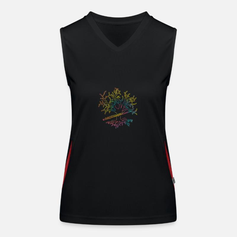 Flute player Women's Functional Contrast Tank Top